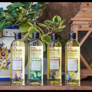 "Indulge in the nourishing benefits of Dr. Teals Moisturizing Bath and Body Oil, expertly formulated to hydrate and soften dry skin. This luxurious oil blend provides long-lasting moisture, soothes dryness and itchiness, and leaves skin feeling smooth and supple